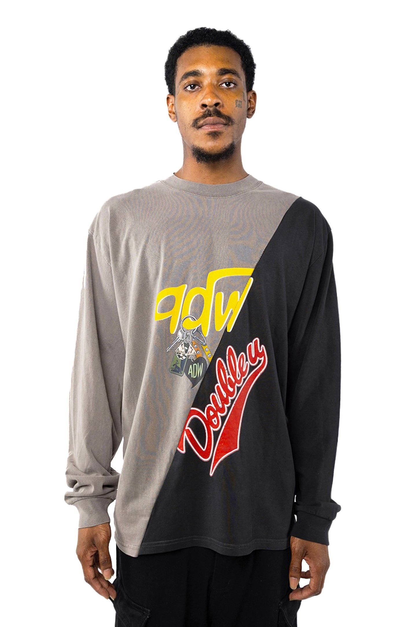 Double Cut Faded LS T-Shirt