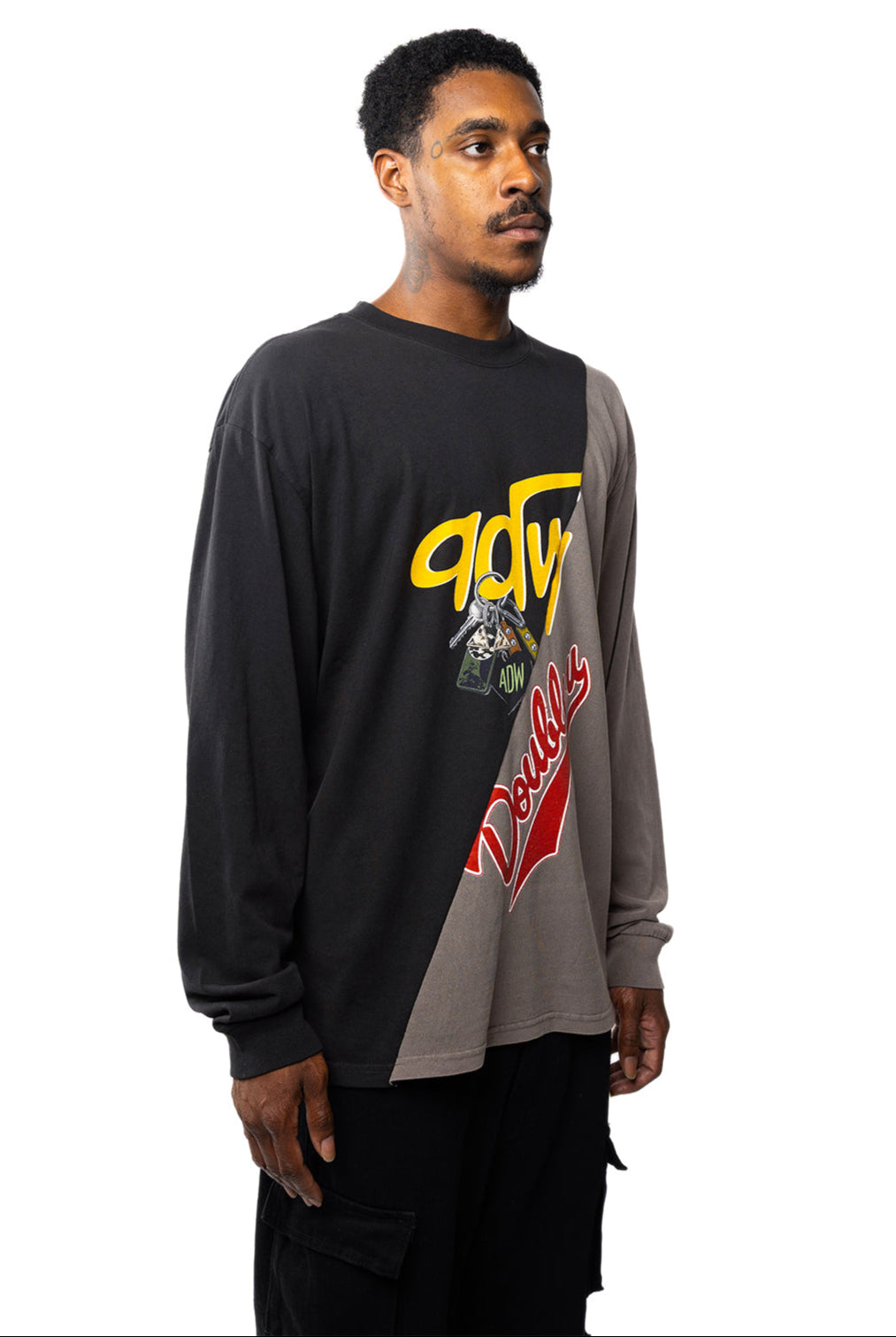Double Cut Faded LS T-Shirt