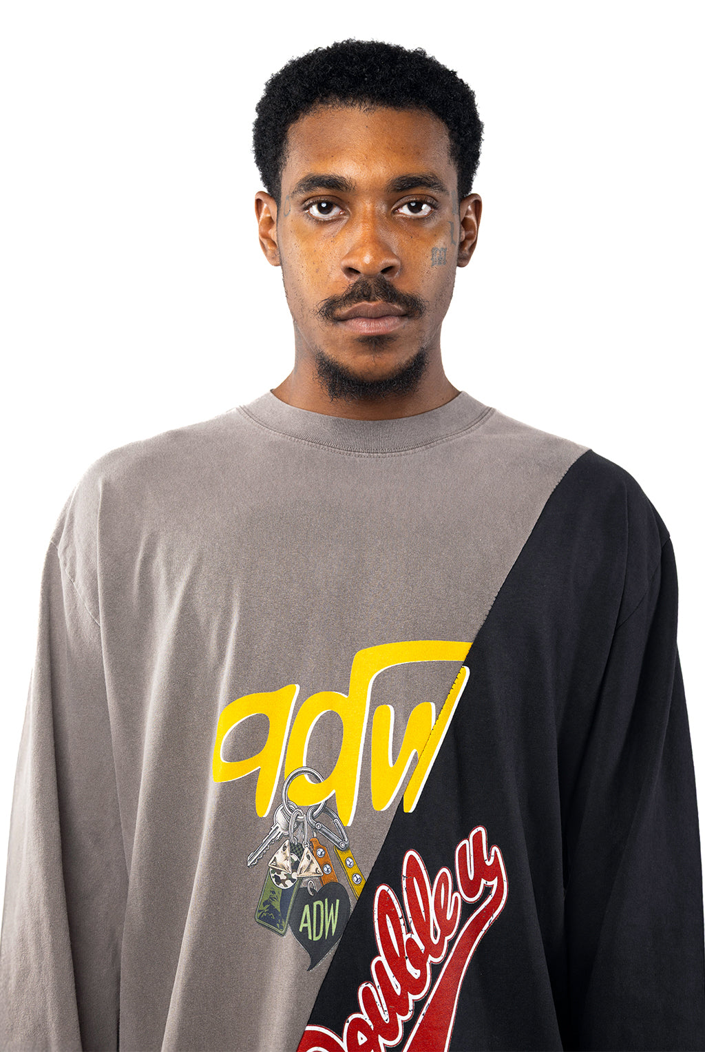 Double Cut Faded LS T-Shirt