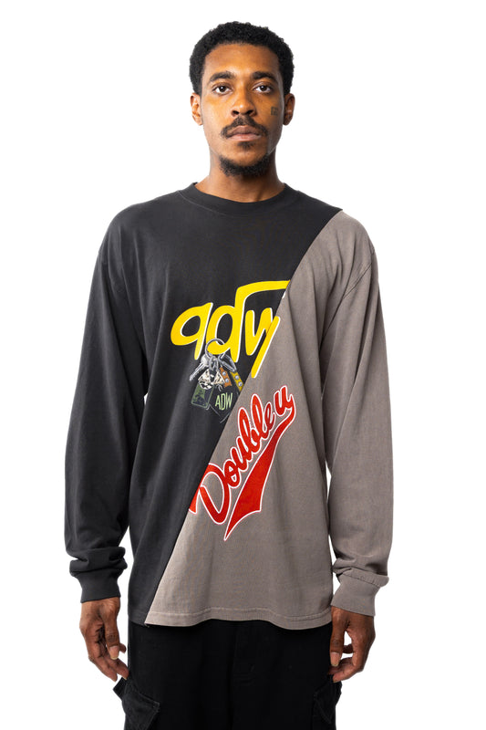 Double Cut Faded LS T-Shirt