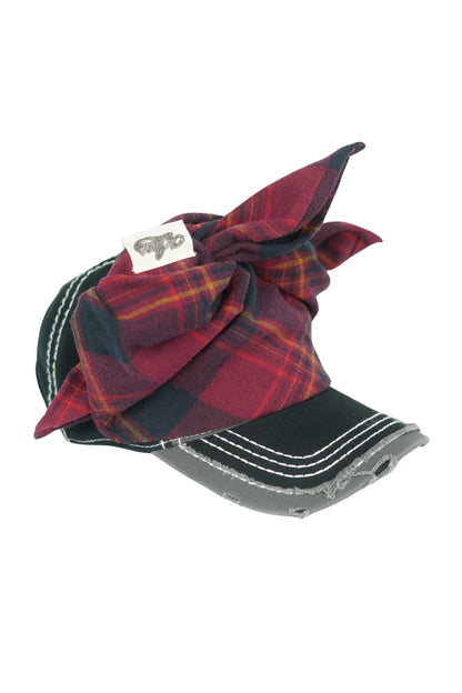 Tartan Knotted Cap