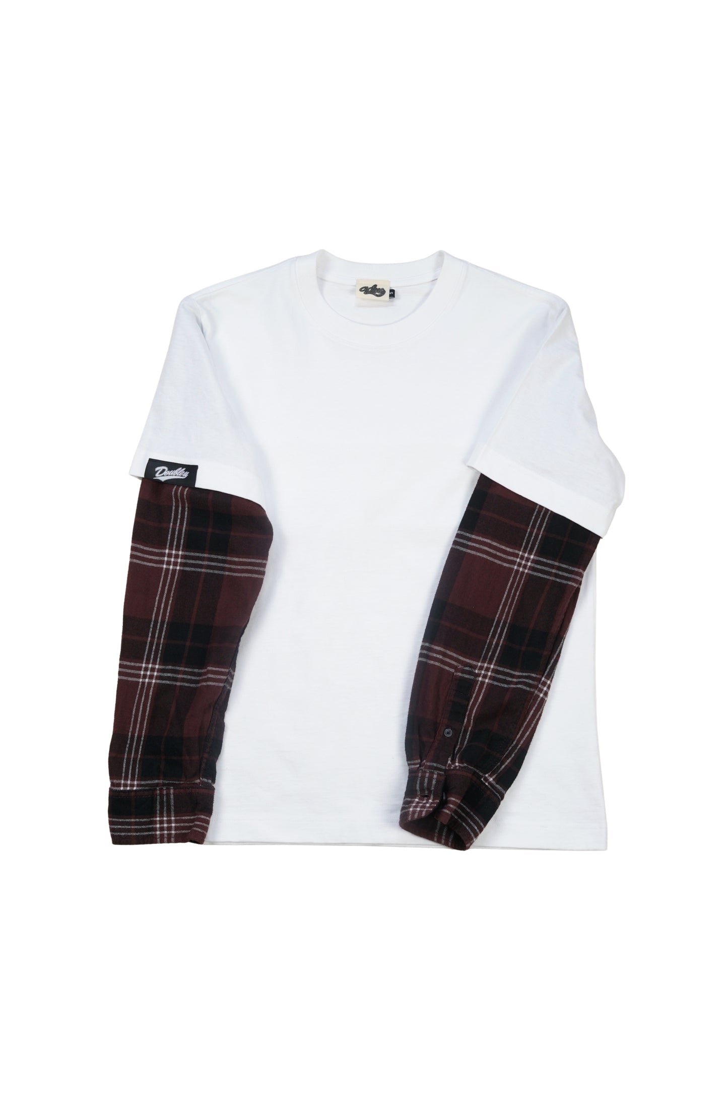 Tartan Layered LS T-Shirt